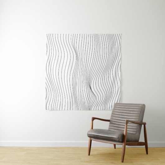 Wave Lines Pattern Abstracte Background.art, wave, Wandkleed (In Situ (horizontaal))