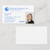 Wave Logo Vastgoedmakelaar Foto Visitekaartje (Voorkant / Achterkant)