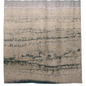 Wave Marks Patronen op Strandzand Douchegordijn (Voorkant)