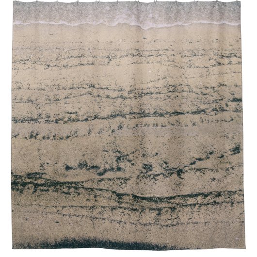 Wave Marks Patronen op Strandzand Douchegordijn (Voorkant)