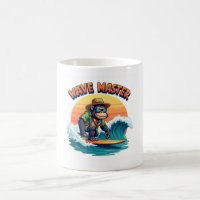 Wave Master 🦍 Funny Gorilla Surf Mok