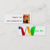"Wave Me"-kaart Mini Visitekaartje (Voorkant / Achterkant)