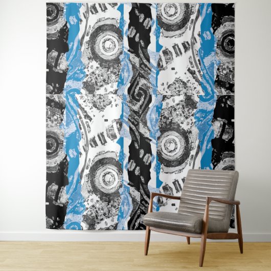 Wave Mechanism – Abstract Extra-Large Tapestry Wandkleed (In situ)