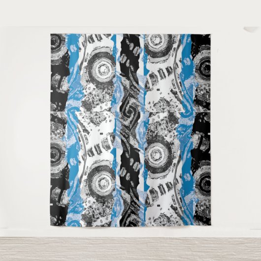 Wave Mechanism – Abstract Extra-Large Tapestry Wandkleed (Voorkant)