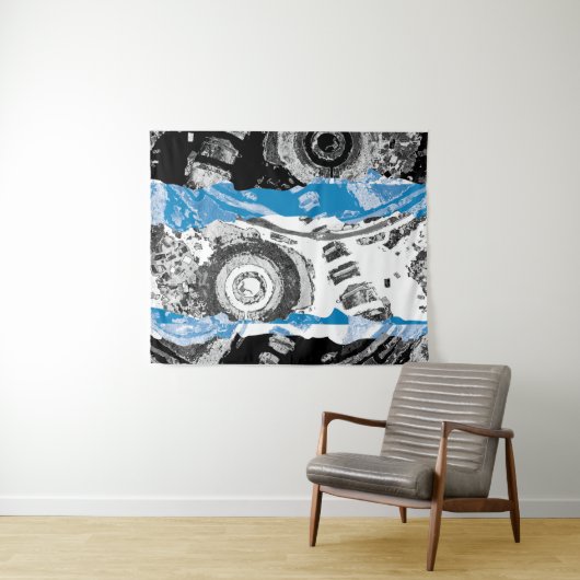 Wave Mechanism – Abstract Medium Tapestry  Wandkleed (In Situ (horizontaal))