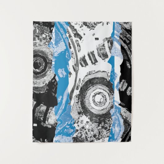 Wave Mechanism – Abstract Medium Tapestry Wandkleed (Voorkant)