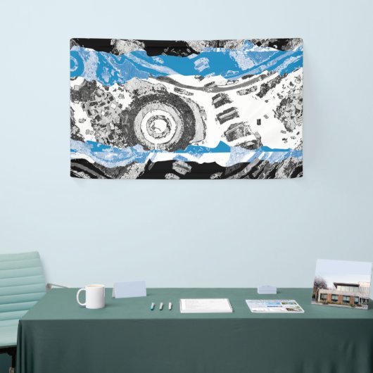 Wave Mechanism – Abstract Vinyl Banner (3' x 5') (Beurs)