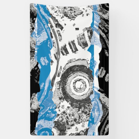 Wave Mechanism – Abstract Vinyl Banner (3' x 5') (Verticaal)
