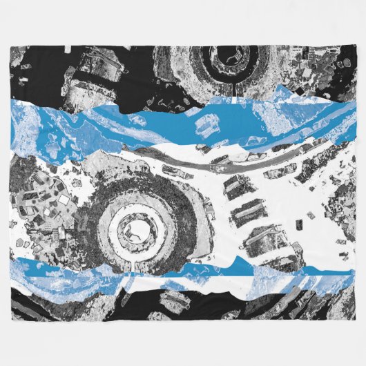 Wave Mechanism – Custom Fleece Blanket (Large, 60" Deken (Voorkant (Horizontaal))