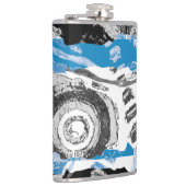 Wave Mechanism – Custom Vinyl Wrapped Flask  Heupfles (Rechts)