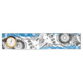 Wave Mechanism – Desk Nameplate with Clock 2" x 8" Naambordje (Voorkant)
