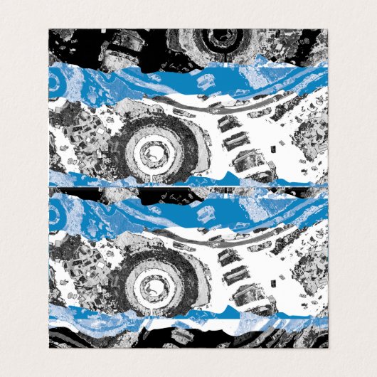 Wave Mechanism Horizontal Tent Fold Business Card Visitekaartje (Buitenkant ongevouwen)