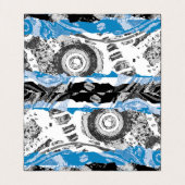 Wave Mechanism Horizontal Tent Fold Business Card Visitekaartje (Binnenkant ongevouwen)