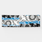 Wave Mechanism Symmetrical  Abstract Vinyl Banner (Horizontaal)