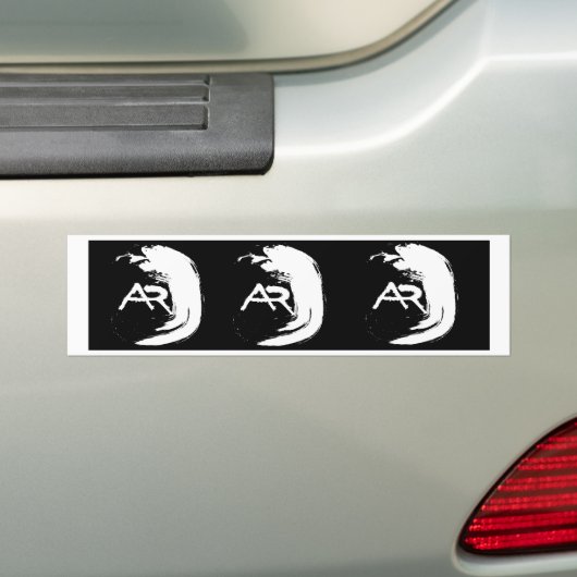 Wave-monogram Bumpersticker (Op auto)