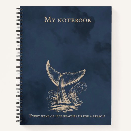 Wave Notebook – Ocean-Inspired Journal for Notes  Notitieboek (Voorkant)