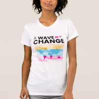 Wave of Change Wereldkaart T-shirt