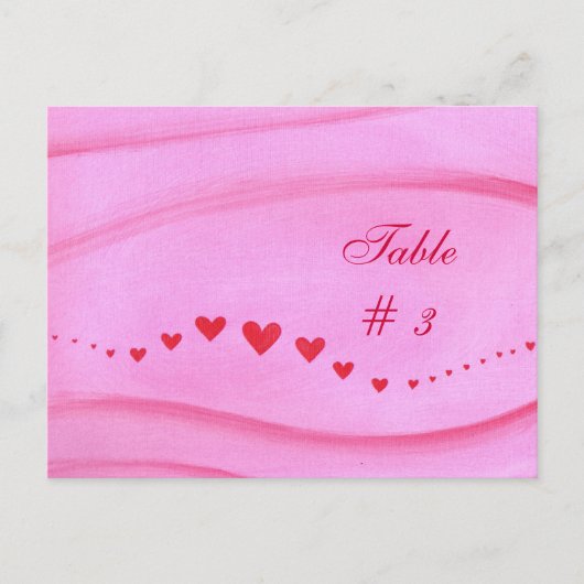 Wave of Red Hearts Briefkaarten (Voorkant)