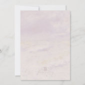 "Wave On the Sand" Wedding Invitation Kaart (Achterkant)