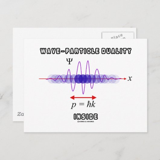 Wave-Particle Duality Inside Unassurance Principle Briefkaart (Voorkant / Achterkant)