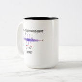 Wave-Particle Duality Inside Unassurance Principle Tweekleurige Koffiemok (Voorkant links)