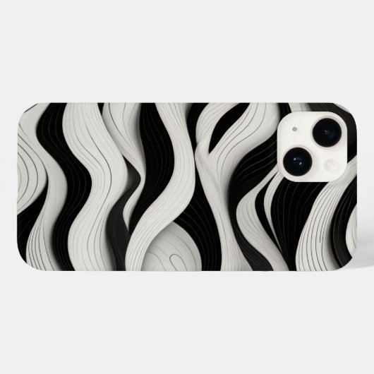 Wave Pattern Line Art Case-Mate iPhone Case (Achterkant (horizontaal))