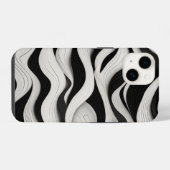 Wave Pattern Line Art iPhone Hoesje (Achterkant horizontaal)