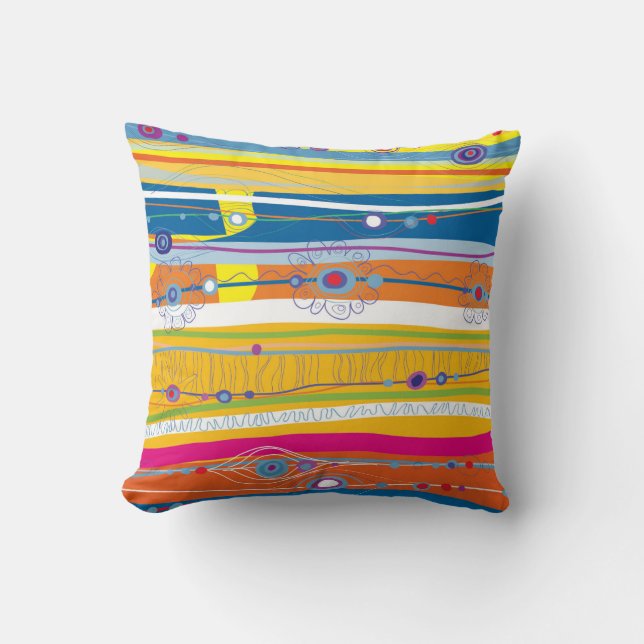 Wave Pattern Throw Pillow Kussen (Voorkant)