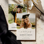 Wave Photo Graduation Party Invite Announcement Kaart