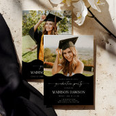 Wave Photo Graduation Party Invite Announcement Kaart