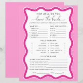 Wave Pink Hoe goed ken je de bruid spel (Voorkant / Achterkant)