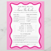 Wave Pink Hoe goed ken je de bruid spel (Voorkant)