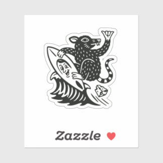 Wave Rat Shaka Funny Sticker
