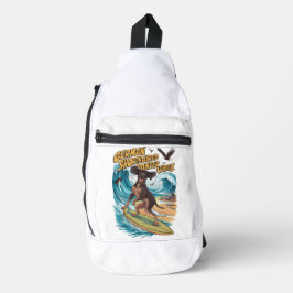 Wave Rider Duitse kortharige aanwijzer Surfen Sling Bag