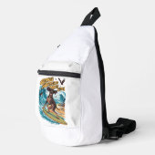 Wave Rider Duitse kortharige aanwijzer Surfen Sling Bag (Rechterhoek)