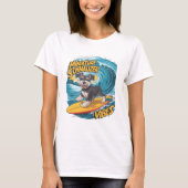 Wave Rider Miniatuur Schnauzer Honden Epic Surfen T-shirt (Voorkant)