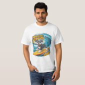 Wave Rider Miniatuur Schnauzer Honden Epic Surfen T-shirt (Voorkant volledig)