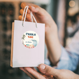 Wave Rider Surf Verjaardagsfeest Bedankt Ronde Sticker