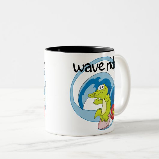 Wave Rider Tweekleurige Koffiemok (Voorkant rechts)