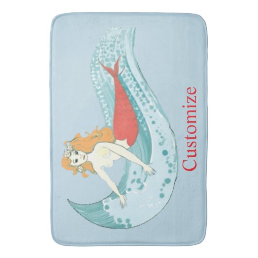Wave-Riding Mermaid Thunder_Cove Badmat (Voorkant Verticaal)