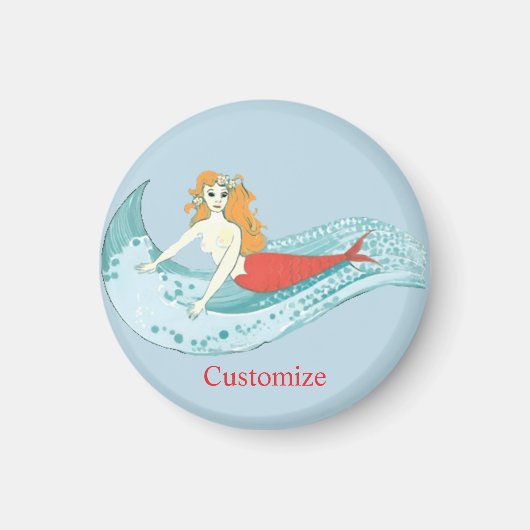 Wave-Riding Mermaid Thunder_Cove Magneet (Voorkant)