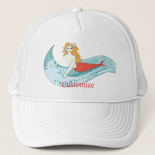 Wave-Riding Mermaid Thunder_Cove Trucker Pet (Voorkant)