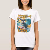 Wave-Riding Miniatuur Schnauzer Surfavontuur T-shirt (Voorkant)
