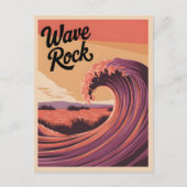 Wave Rock Australië Vintage Briefkaart (Voorkant)