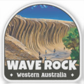 Wave Rock, Western Australië Sticker (Voorkant)