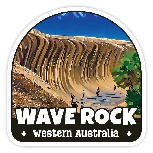 Wave Rock, Western Australië Sticker