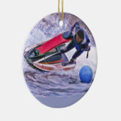 Wave Runner rond de boei Keramisch Ornament (Rechts)