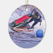 Wave Runner rond de boei Keramisch Ornament (Links)