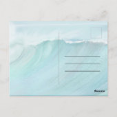 Wave Scene Zomer Blauw Dank u Briefkaart (Achterkant)