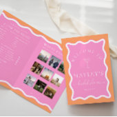 Wave Sinaasappel Roze Vrijgezellenfeest Spel Menu